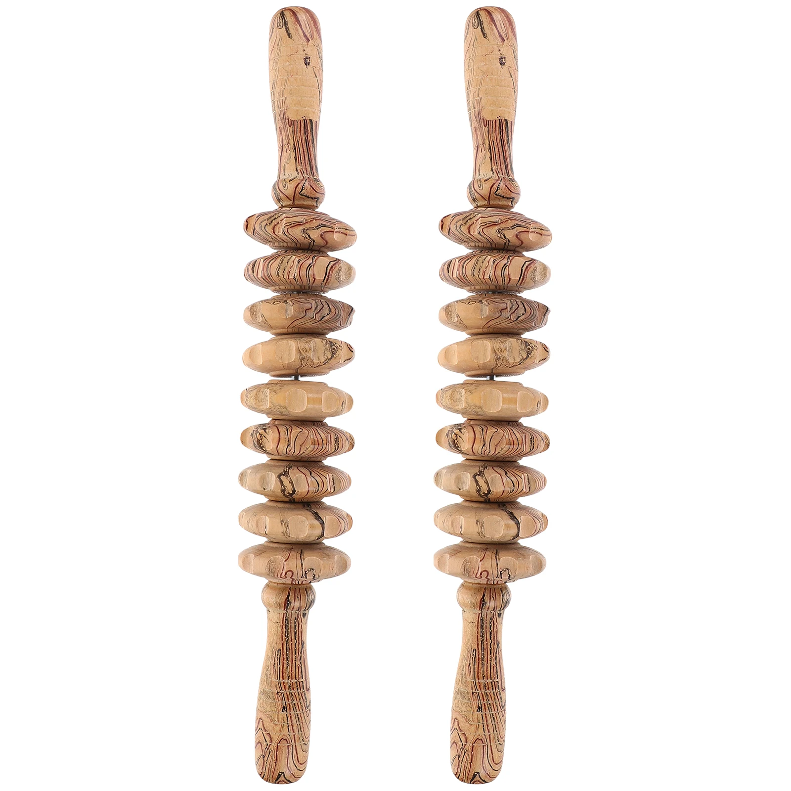 

2Pcs Wooden Handheld Massage Roller Sticks for Muscle Fatigue Relief Blood Circulation Fitness Tool Multipurpose Body Relaxing