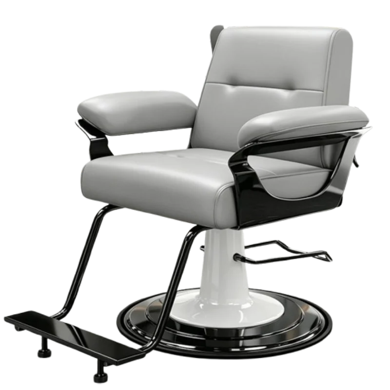 Premium Grade Barber Chair Headrest Swivel Commercial Salon Chair Professional Reclining Poltrona Barbiere Salon Furniture