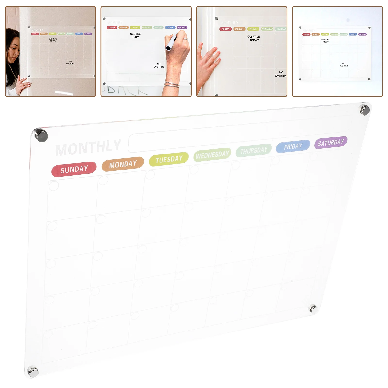 

Magnetic Calendar Board Dry Erase Boards Erasable Note Whiteboard Notice