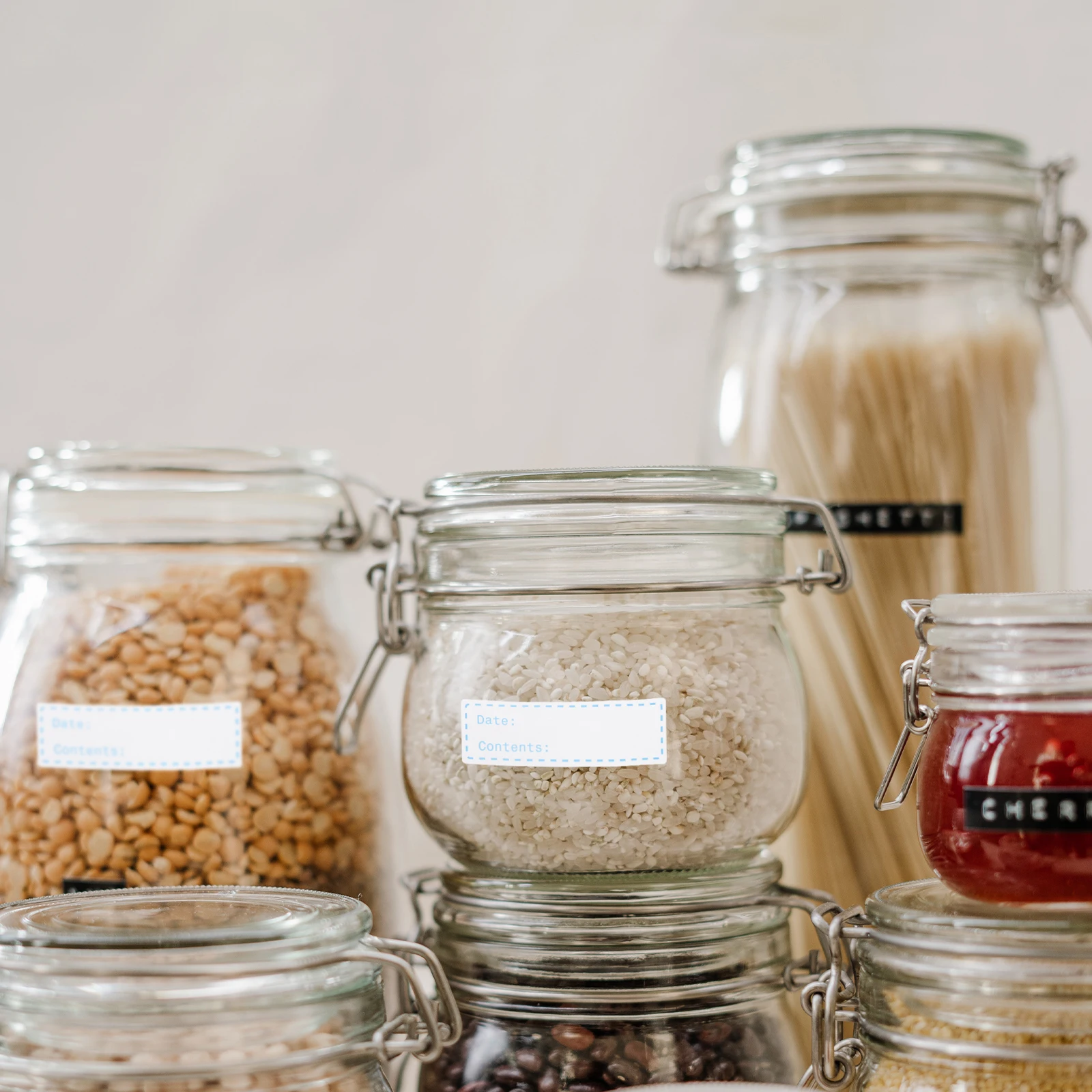

2 Rolls Removable Food Storage Labels Kitchen Label Stickers Self Adhesive Food Stickers Canning Bottle Tags