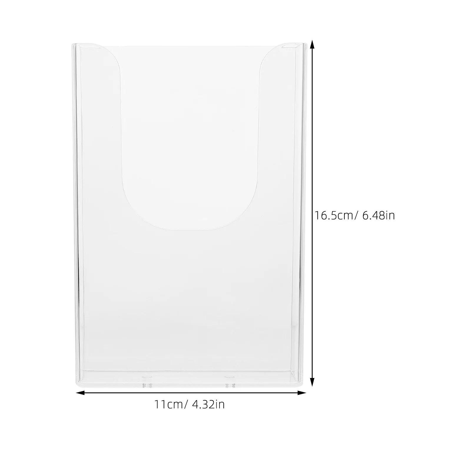 Wall-Mounted Document Rack Office File Clear Book Shelf Display Stand Documents Organizer Plastic Storage Crate