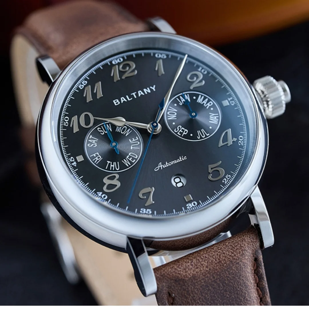 Baltany 2025 New Men Automatic Mechanical Watch Miyota 9122 Retro Sapphire Crystal Hardening Process Dress Watch for men