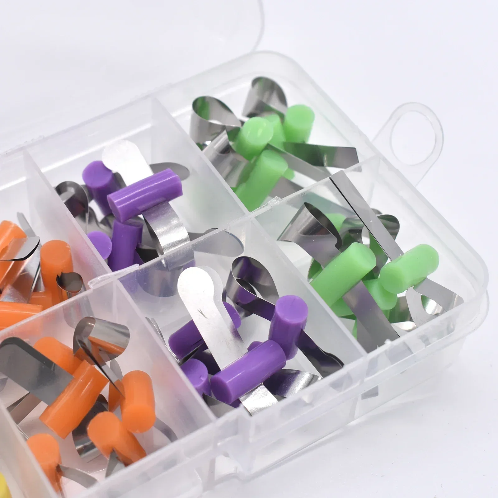 

50Pcs/box Dental Metal Matrices Band Retainerless Automatrix with Locker Forming Sheet Orthodontic Sectional Contoured Tools