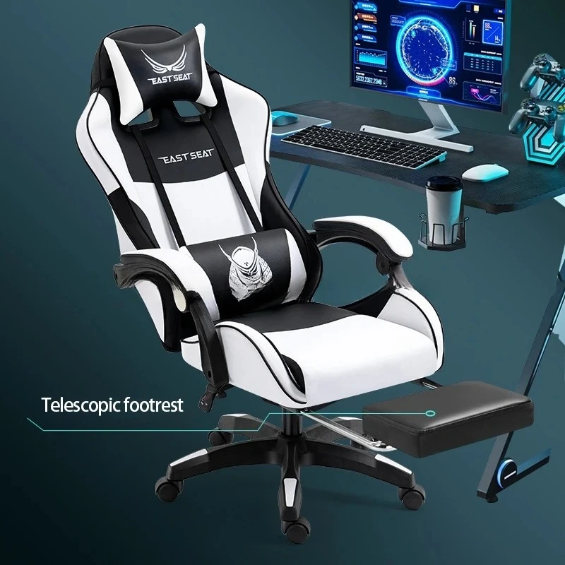 Home Gaming Racing Chair with armrest and headrest Swivel Leather Gamer Computer Chairs Adjustable Reclining Office Desk Chair