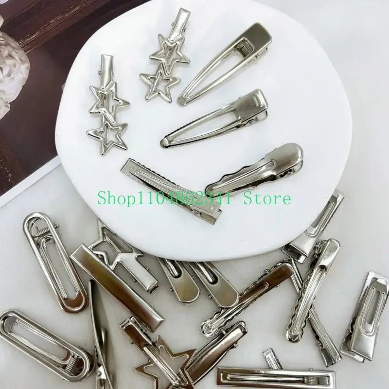

652F 24Pieces Star Hair Clip Japanese 2000s Hairpin Side Barrette Anime Duckbill Clip Female Hair Shaping Decoration for Daily