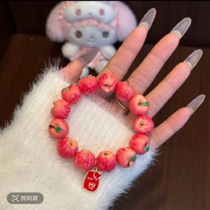 

Creative Apple Charm Bracelet 13 Apple Design Lucky Peace Fruit Jewelry Gift For Women