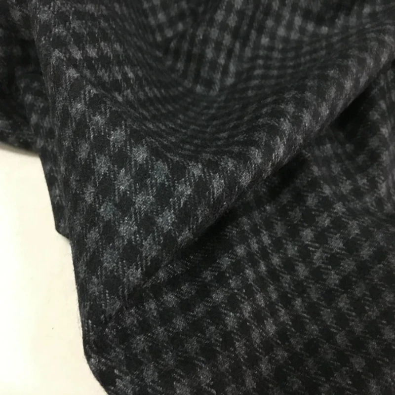 

L100XW145CM Dark Grey Textured Wool Fabric Skin Friendly Comfortable Warm Elegant Style Autumn Winter Suit Jacket DIY Sewing