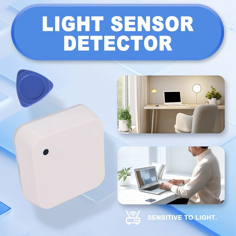 BAAD Tuya Wifi مستشعر الضوء الذكي الذي يعمل بالبطارية، ضوء المنزل الذكي، كاشف ذكي، جهاز التحكم الآلي للستارة