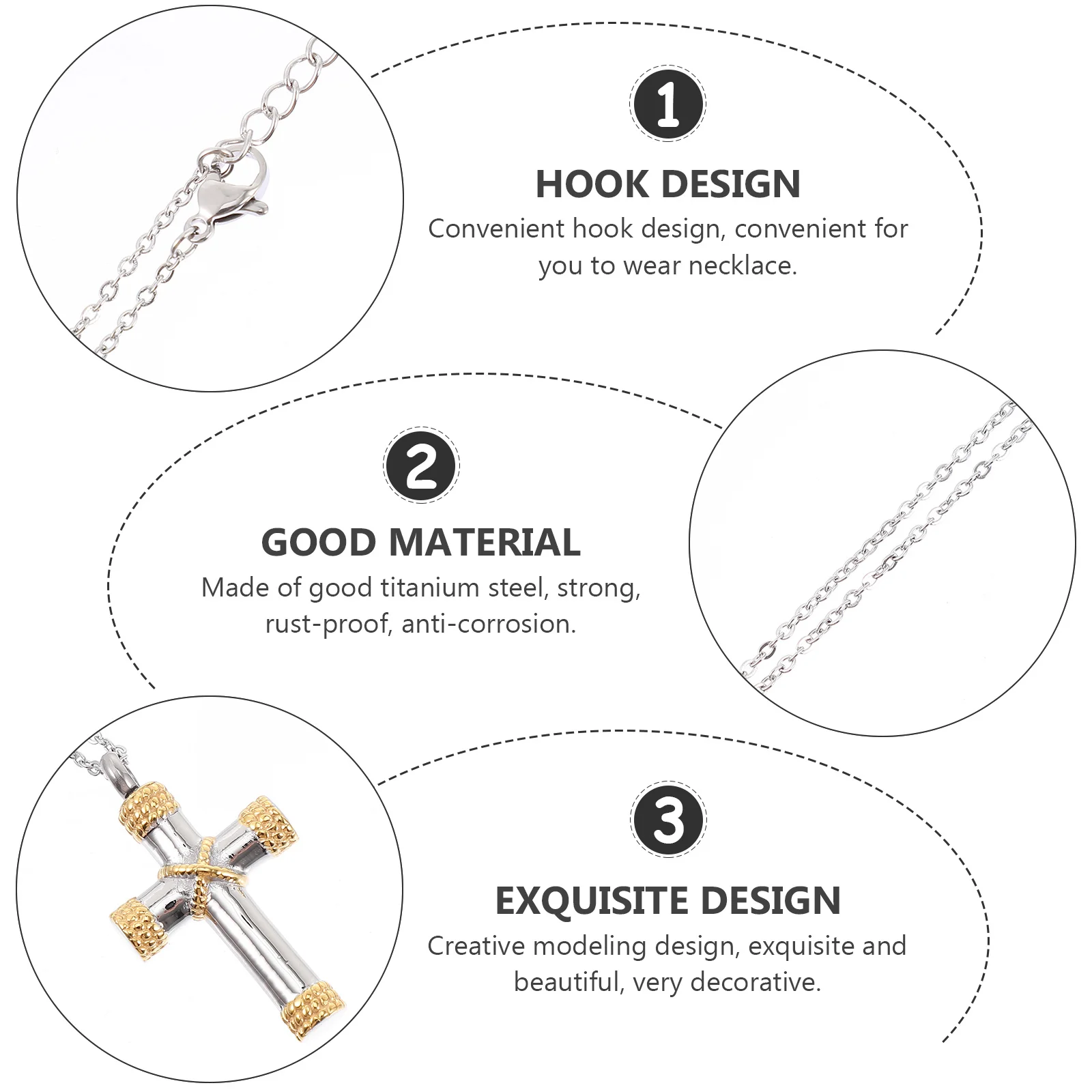 

Cross Pendant Necklace Titanium Steel Cinerary Urn Necklace Pet Ashes Keepsake Memorial Jewelry Cremation Jewelry for Ashes