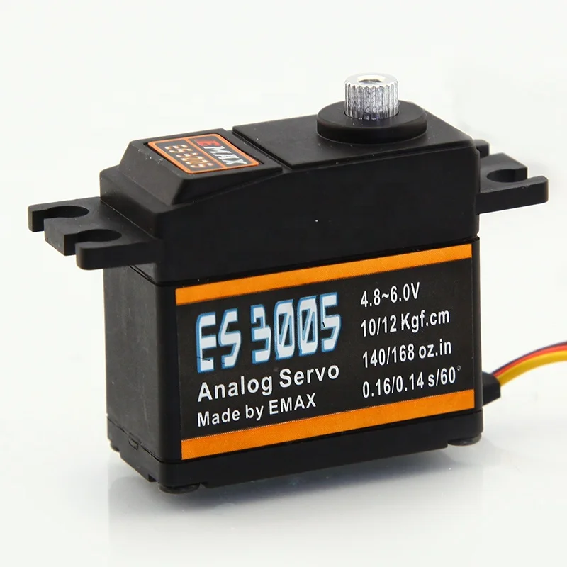 For EMAX Original ES3005 42g Analog Waterproof Servo with 12KG Torque and Bearing Plastic Motors for RC Car Boat Airplane