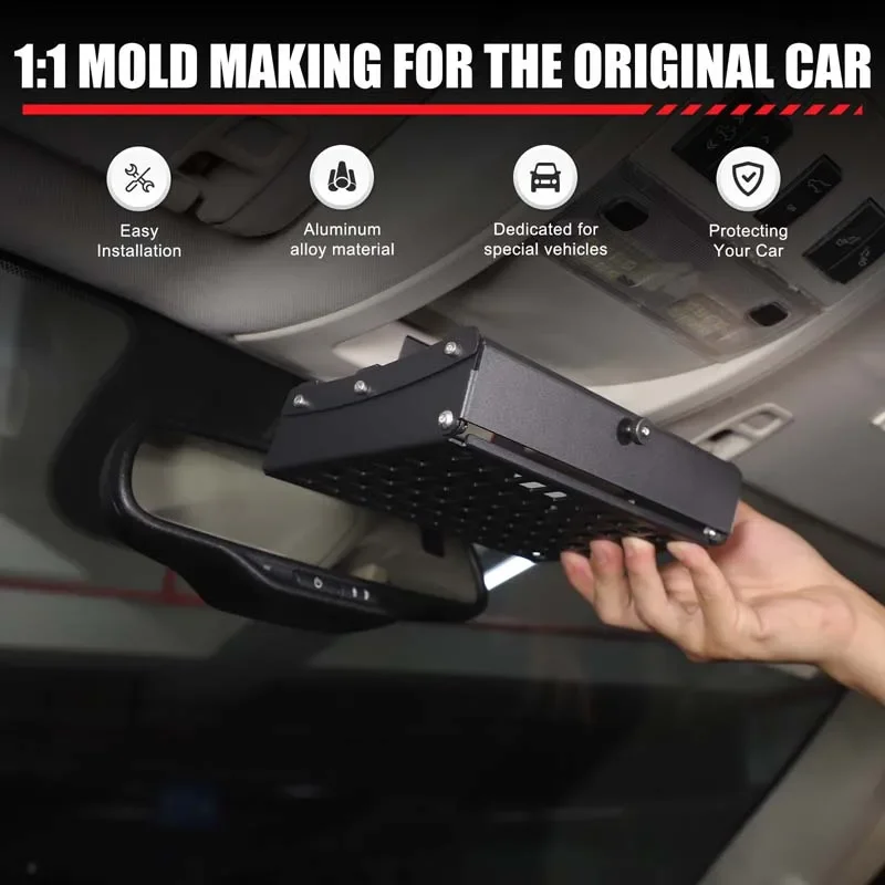 

Car Dome Light Sunglasses Holder Glasses Case Cage Organizer Storage Box Special For Cadillac Escalade 2007-2014 Accessories