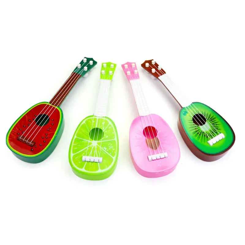 Fruit Beginner Classical Ukulele Guitar Musical Instrument Kids Montessori Toys for Children Early Education Leaning Toy Gift