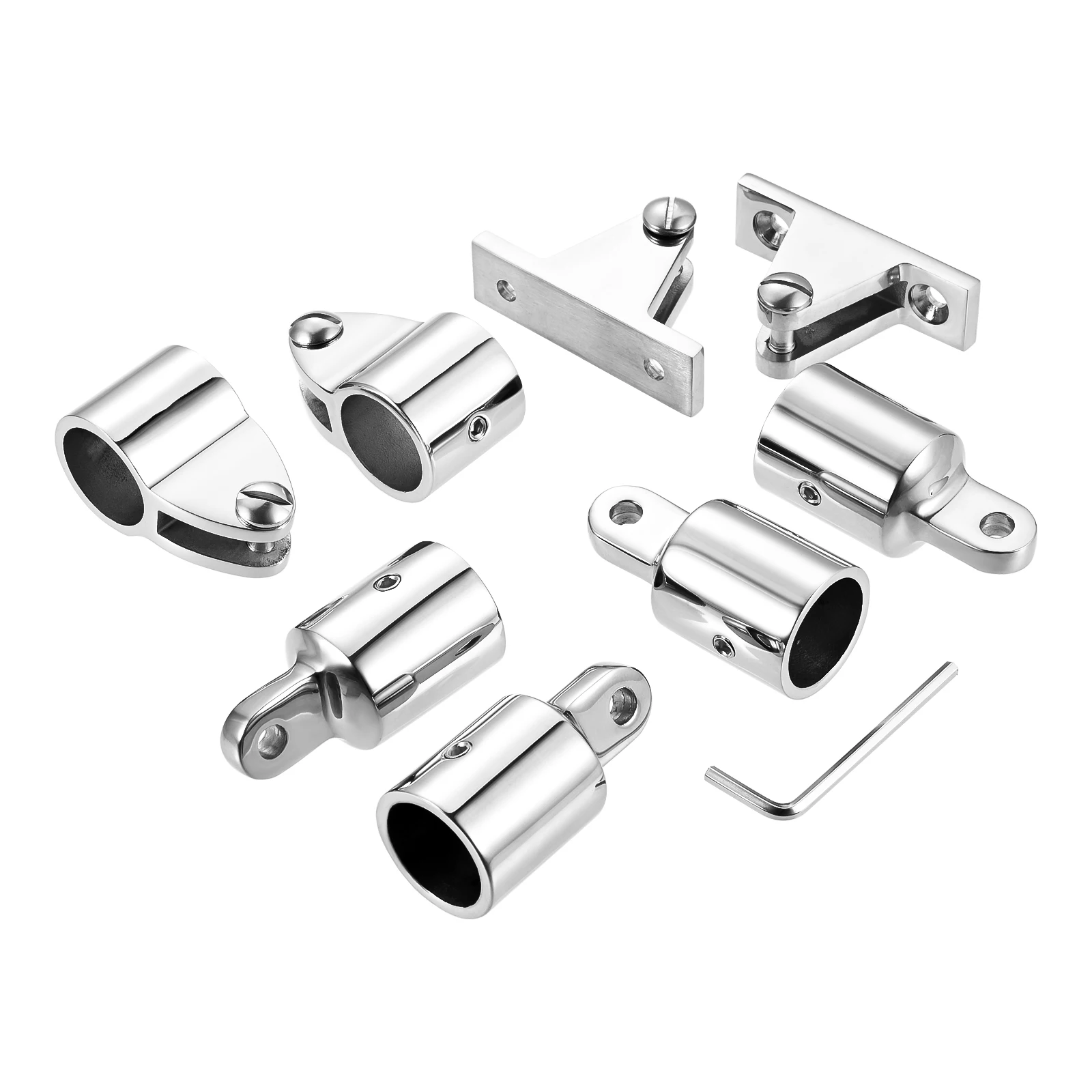 

9 шт./компл. фурнитура для верхней части лодки подходит для фитингов диаметром 7/8 дюйма 1 дюйм, комплект из нержавеющей стали 316, крышка с проушиной, шарнир для ползунной палубы со штифтом и деталями винтов