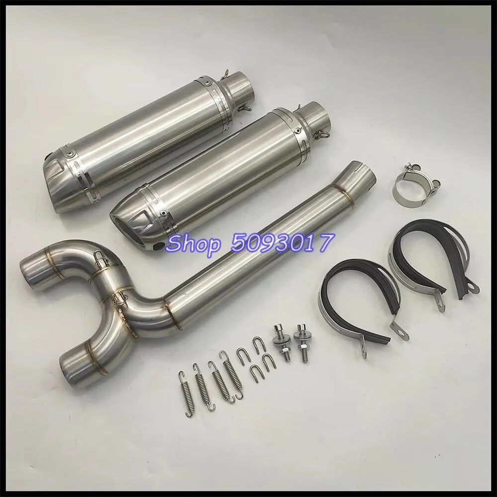 FZ6 FZ6N FZ6S FZ6 S2 FAZER Motorcycle Exhaust System with Muffler Middle Link Pipe Escape Moto for Yamaha FZ-6N FZ-6S FZ-6 04-10