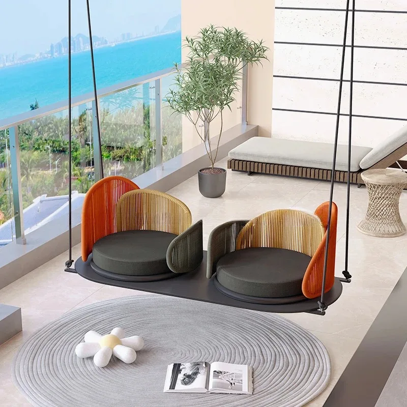 

Hanging Chair Balcony Basket Household Indoor Rattan Outdoor Swing Sheet Double Children Basket Cradle