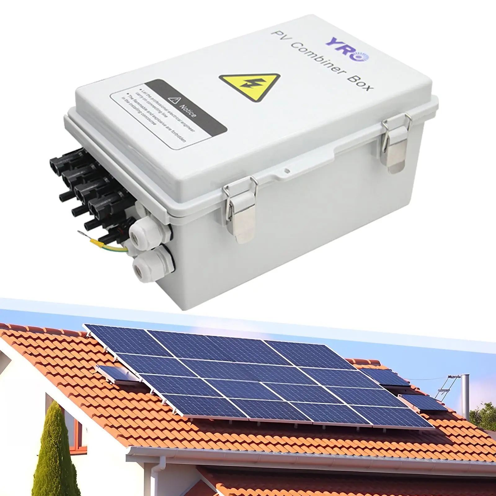 Solar Photovoltaic Combiner Box with Circuit Breaker Stable and Reliable IP65 Surge Protection Easy to Install Distribution Box