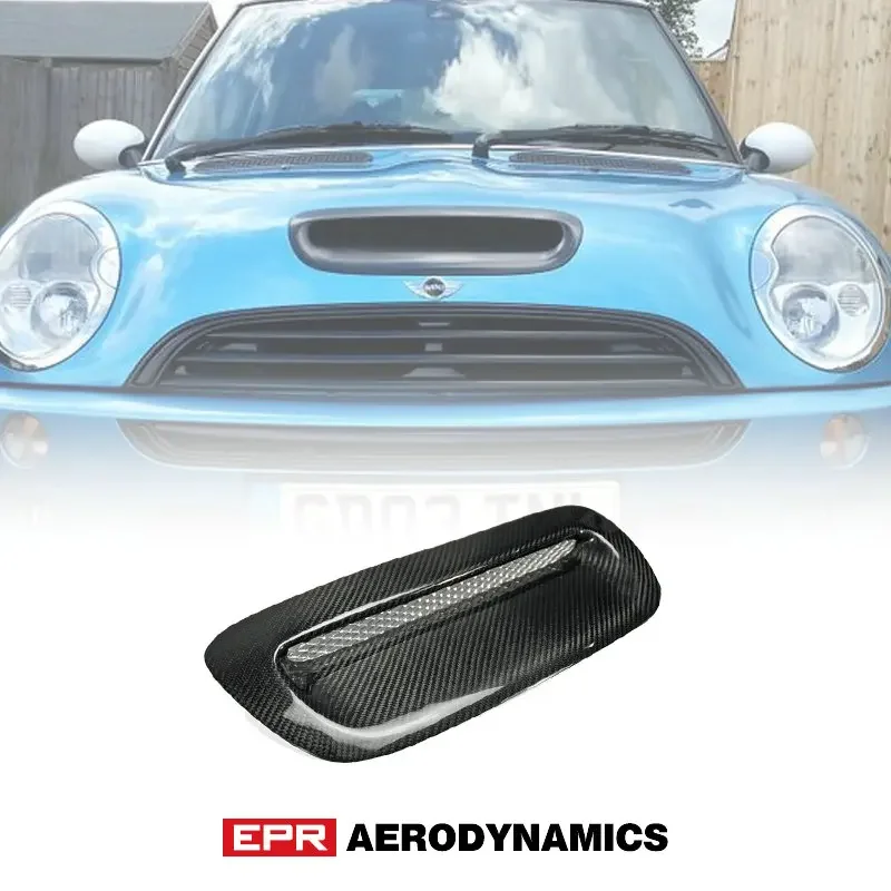 

For Mini Cooper S MK1 2001-2006 R53 Carbon Fiber Hood Scoop Trim For Mini R53 Glossy Carbon Hood Vent