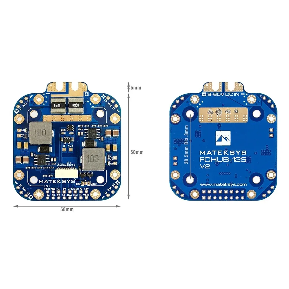 

MATEK Mateksys FCHUB-12S V2 5V & 12V 440A Distribution Board FPV Crossing Machine