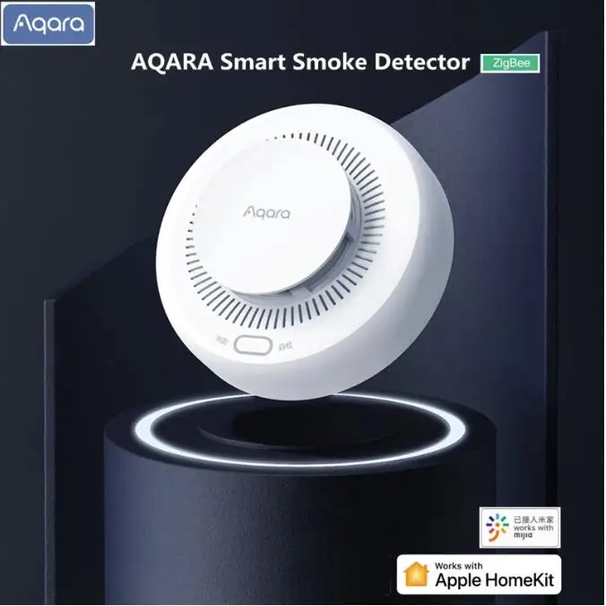 Imagem -02 - Aqara Inteligente Detector de Fumaça Zigbee Alarme Incêndio Monitor Som Alerta Segurança em Casa App Controle Remoto por Xiaomi Mijia Mihome Homekit