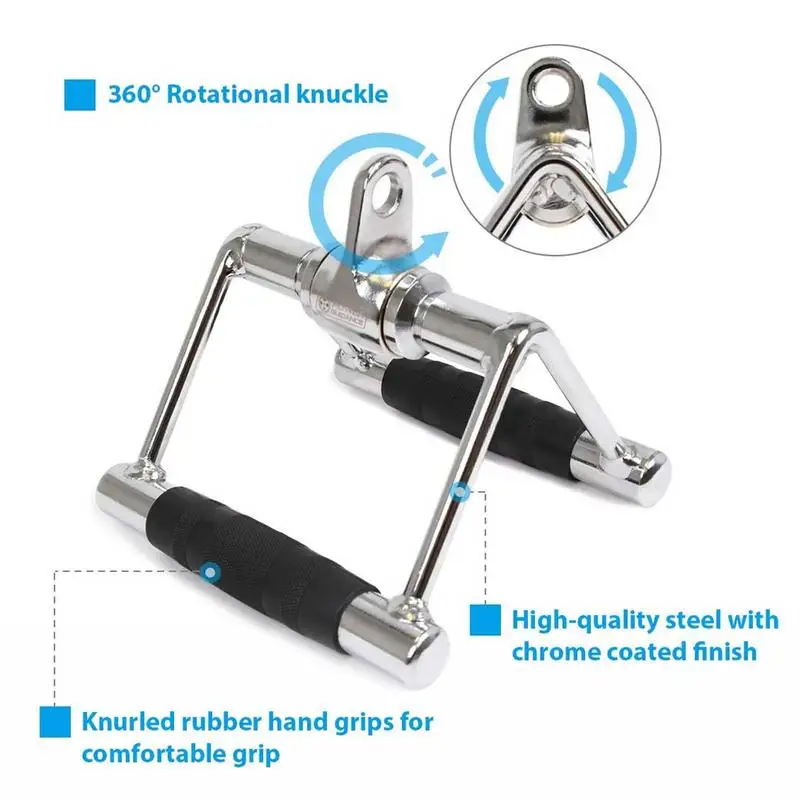 Cable Machine Attachments V Handle Double Rowing Machine Handle For Gym Fitness Equipment Weight Lifting Workout Accessories