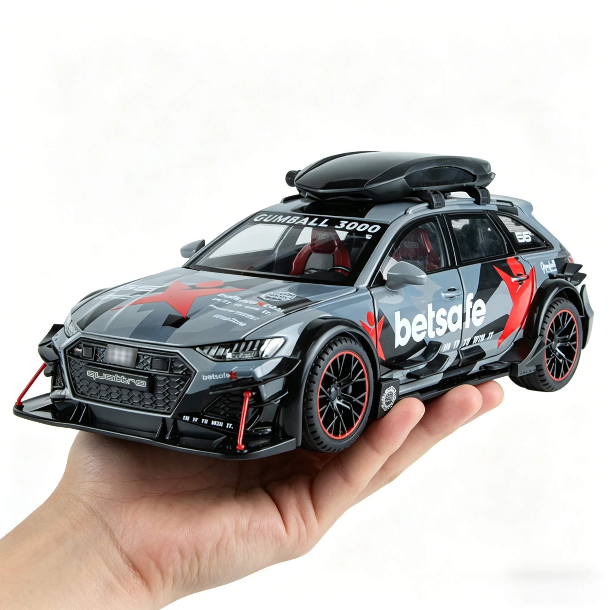 

1:24 RS6 Avant Station Wagon Track Alloy Racing Car Model Diecasts Metal Sports Vehicles Car Model Sound and Light Kids Toy Gift