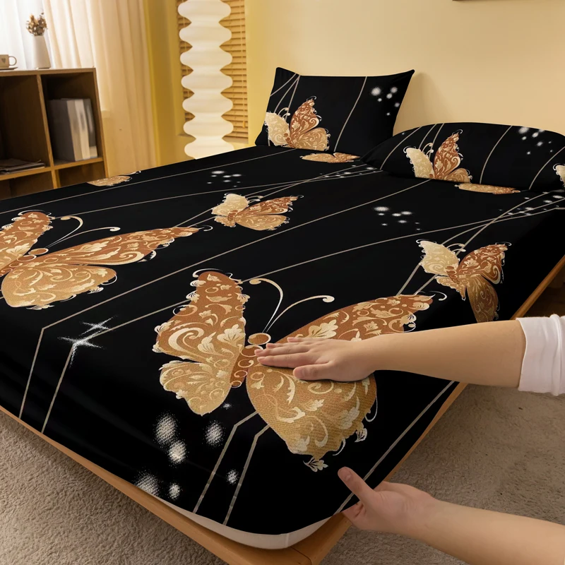 1 Piece of Kingdee Opera Score Pattern Frosted Bedsheet, Bedroom Printed Bedspread, Bedding (Excluding Pillowcases)