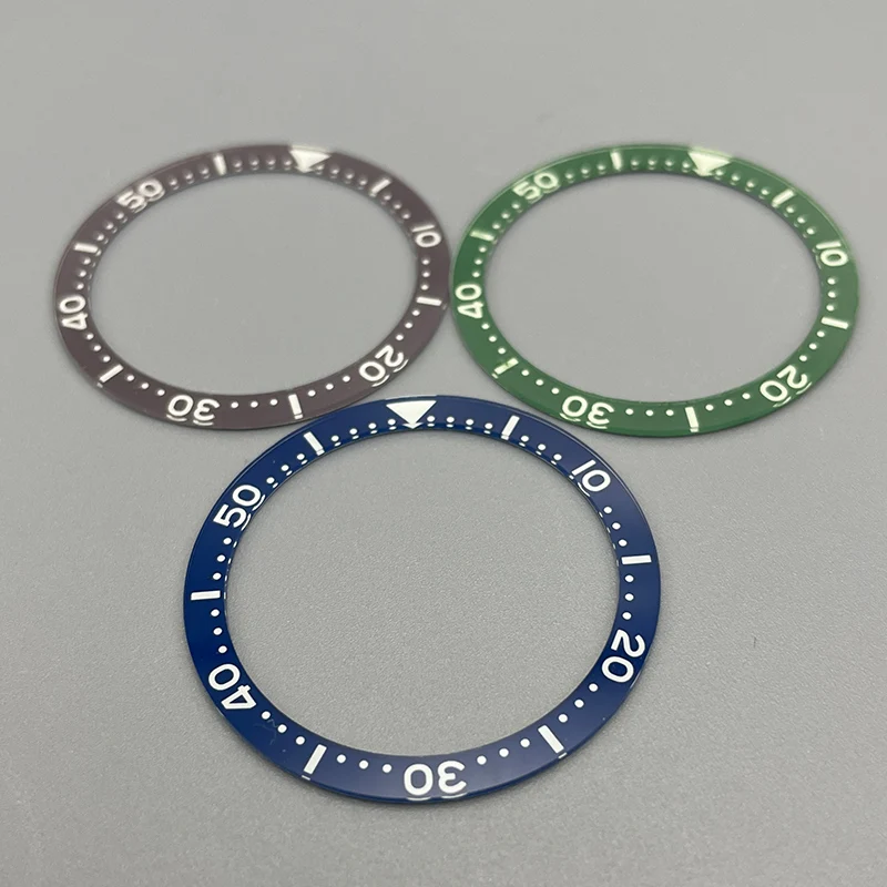 38mm Flat Acrylic Luminous Watch Bezel 38*31.5mm Bezel Insert Fits NH35 NH36 Movement SKX007 SKX009 Watch Cases Watch Ring Parts view 5