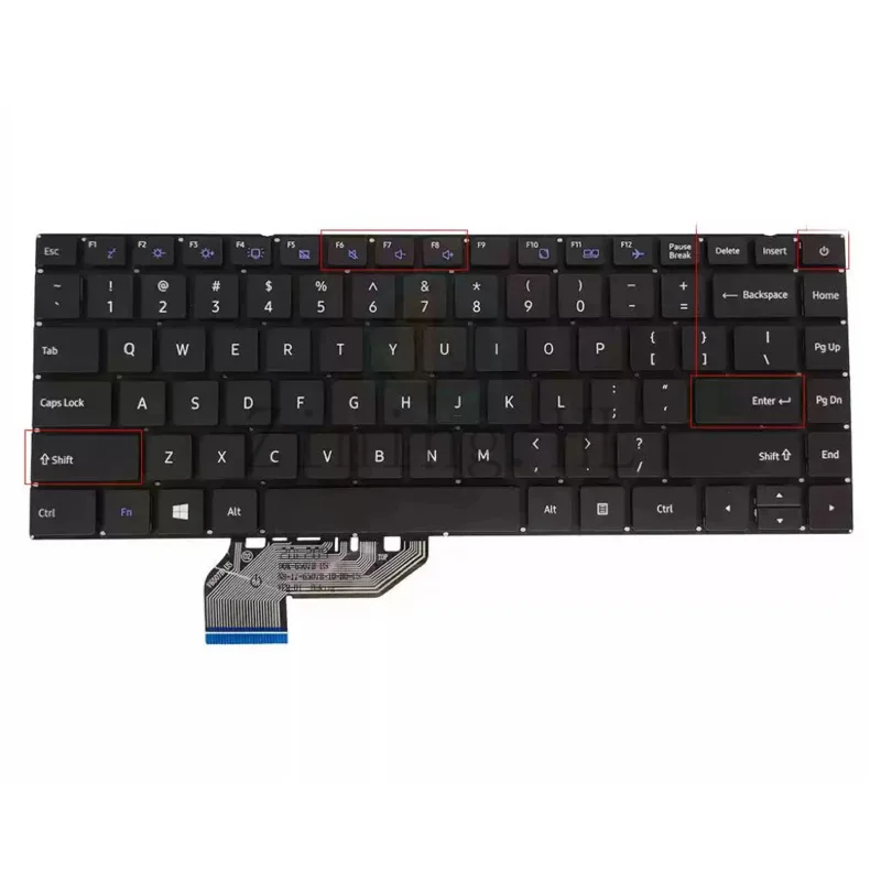 Teclado JIADL para Toshiba Dynabook CS40L C40-J C40-H C40-G, Distribución US/UK