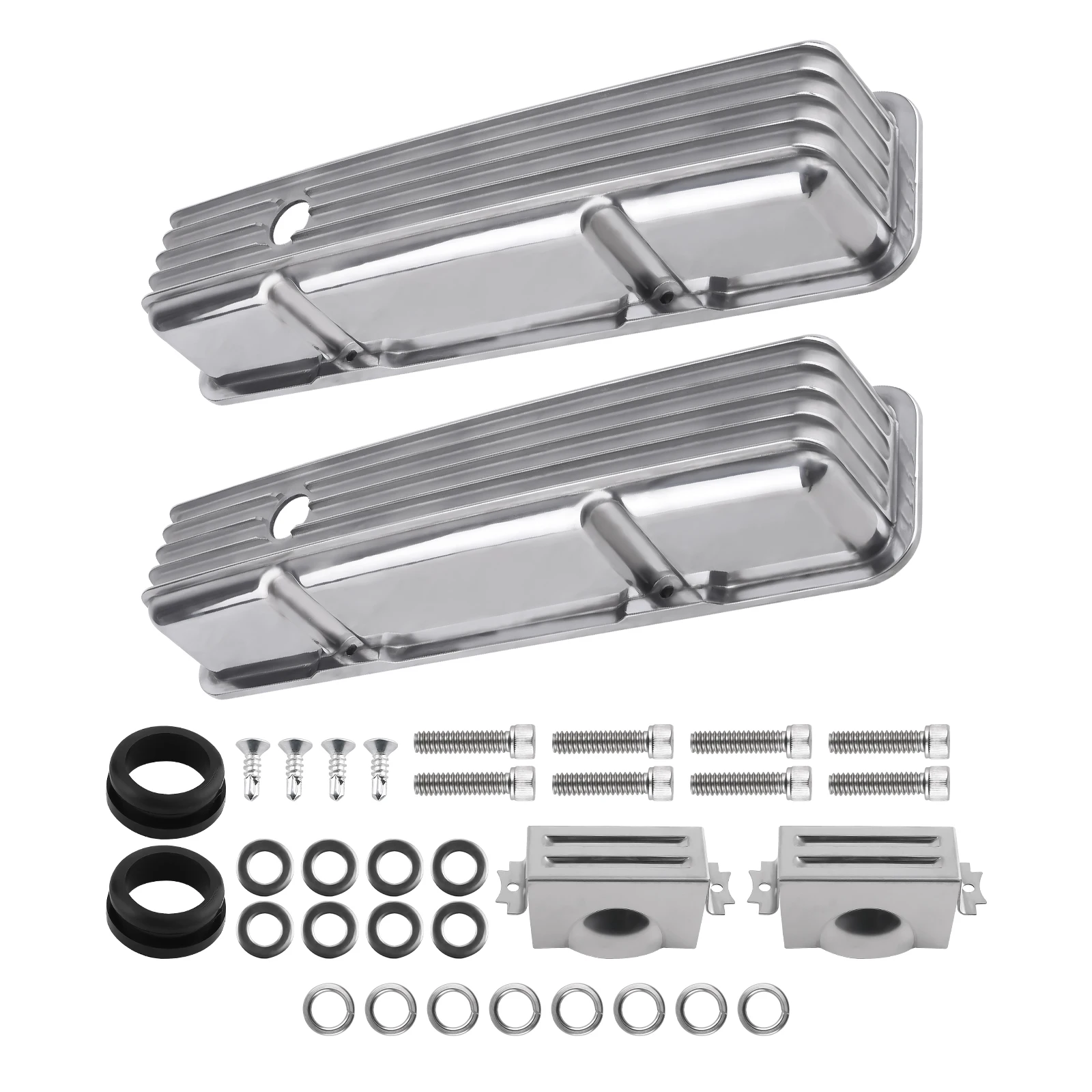 

2ps Aluminum Valve Covers Mounting Hardware For small block 350, 400 1958-1986