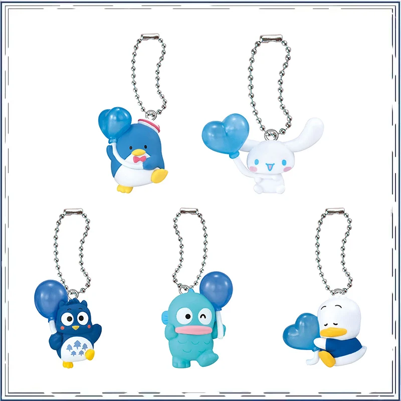 

BANDAI Cinnamon Hello Kitty Blue Tones Pendant Gashapon Keepsake Children's Day Gifts Action Figure Model Toys