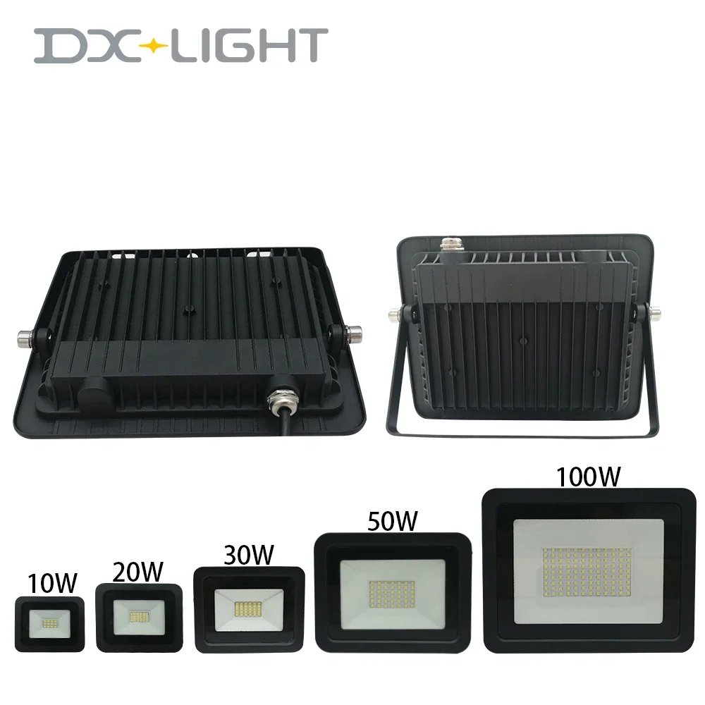 LED Flood Light 110V/220V Outdoor Spotlight Floodlight 10W 20W 30W 50W 100W Wall Lamp IP68 Waterproof Garden Lighting