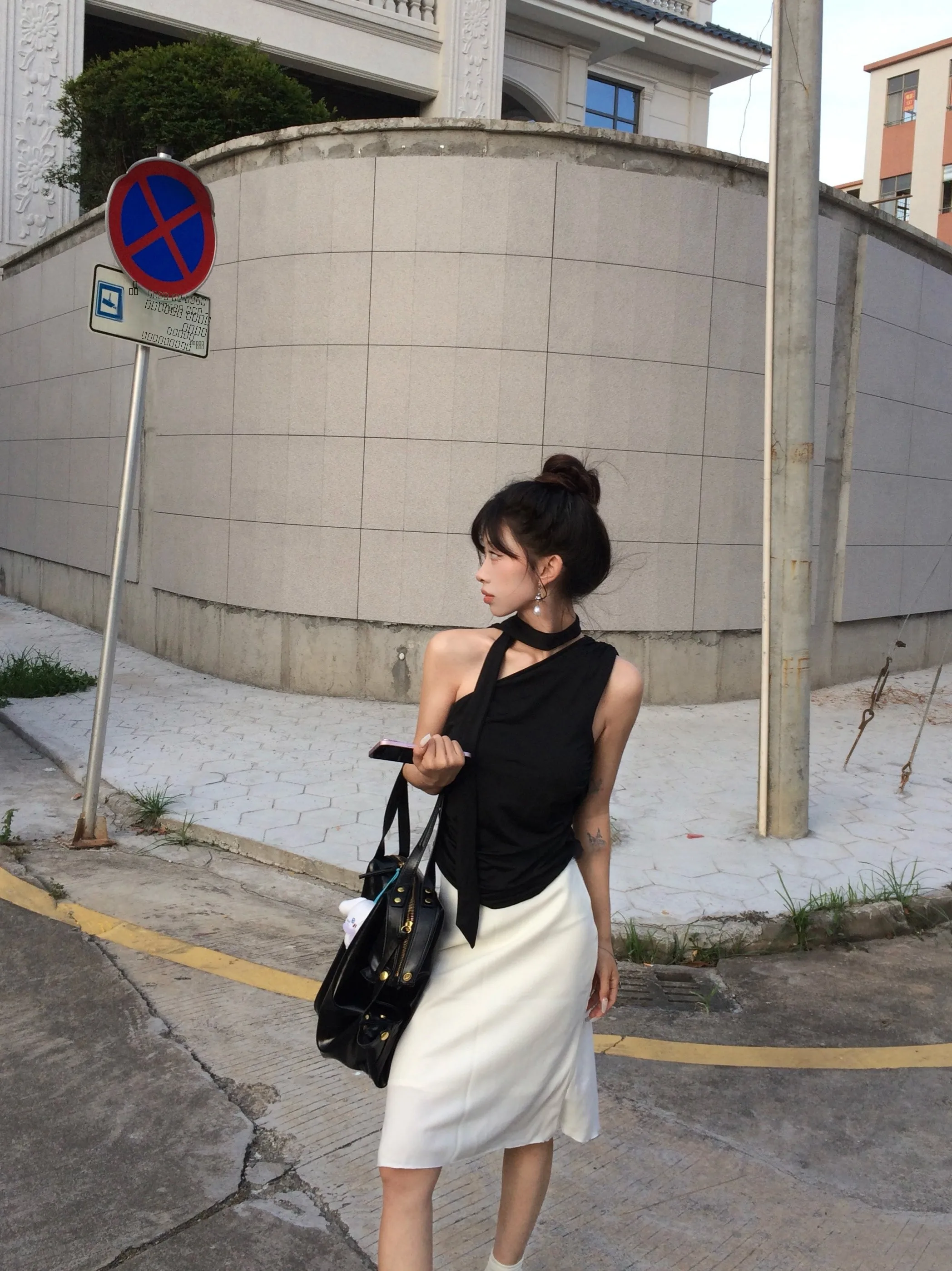 

Faionable Versatile NogiUnit Skirt Slimming Ele Butt-Hing Fi Tail Design Cotton Blend Stretchy Fabric