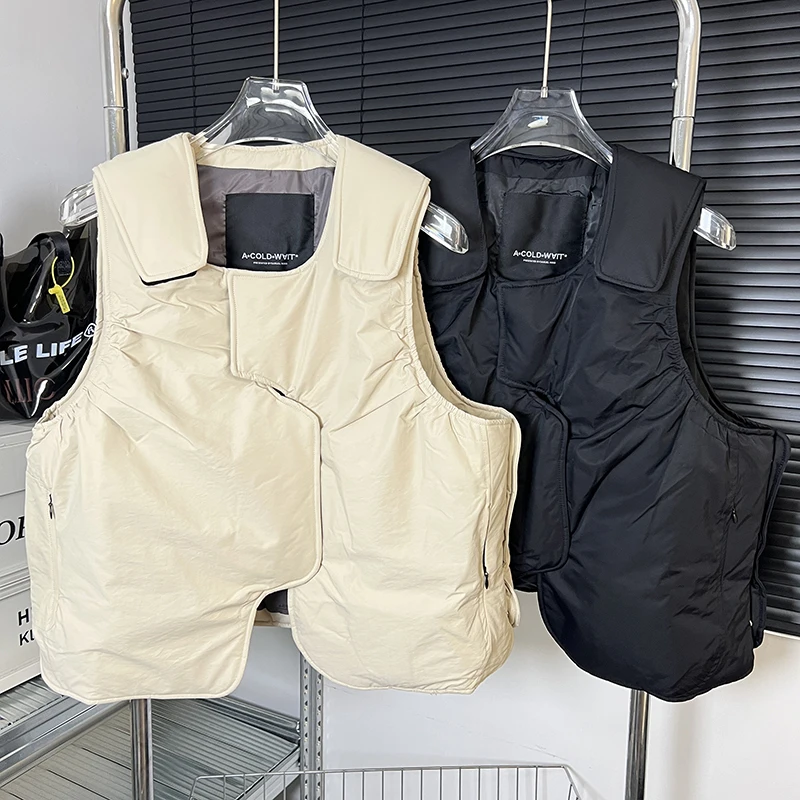 

Autumn Winter Irregular Vest Jacket Men Women Hip Hop Streetwear Sleeveless Casual Gilet Homme Fashion Buttons Waistcoat Male