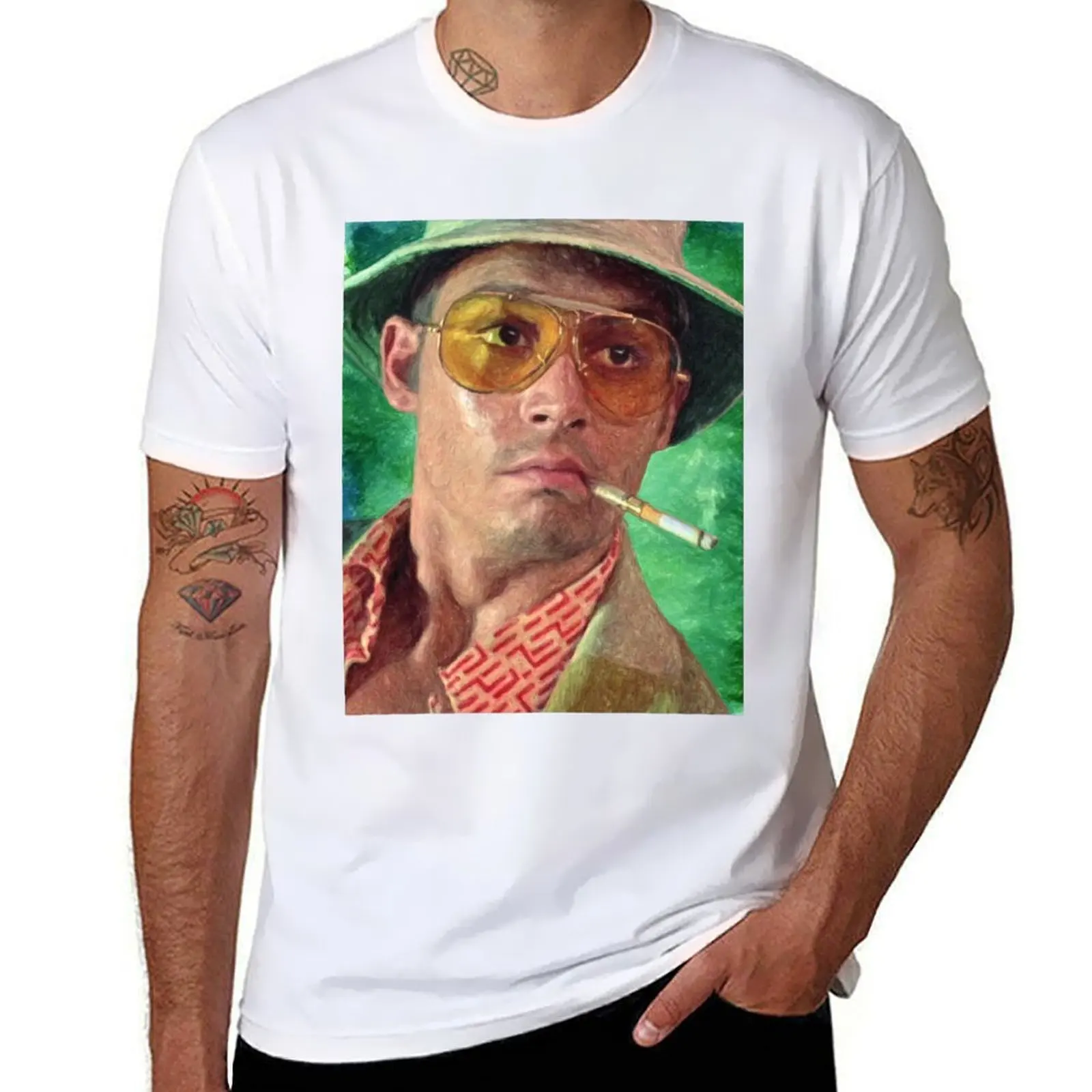 

Футболка Fear and Loathing, мужские футболки с рисунком, мужская хлопковая футболка