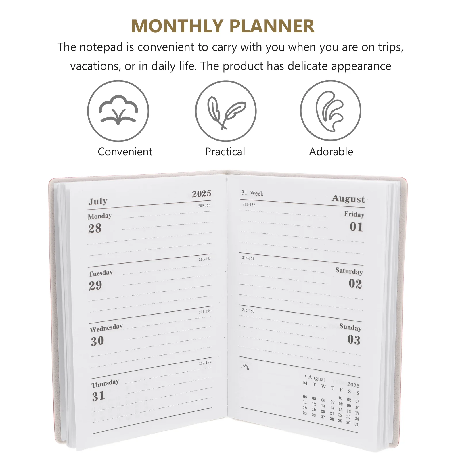 2025 Weekly Agenda Book Schedule Work Things to Do Notepad Pu Planning Calendar