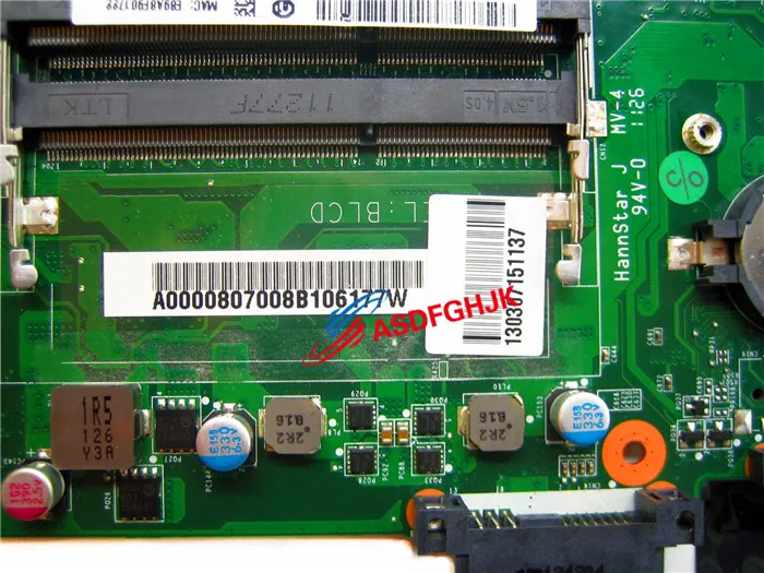 Imagem -04 - Usado e Motherboard Laptop Original Adequado para Toshiba Satellite L750d L755d A000080700 Dablcdmb8e0 Teste ok