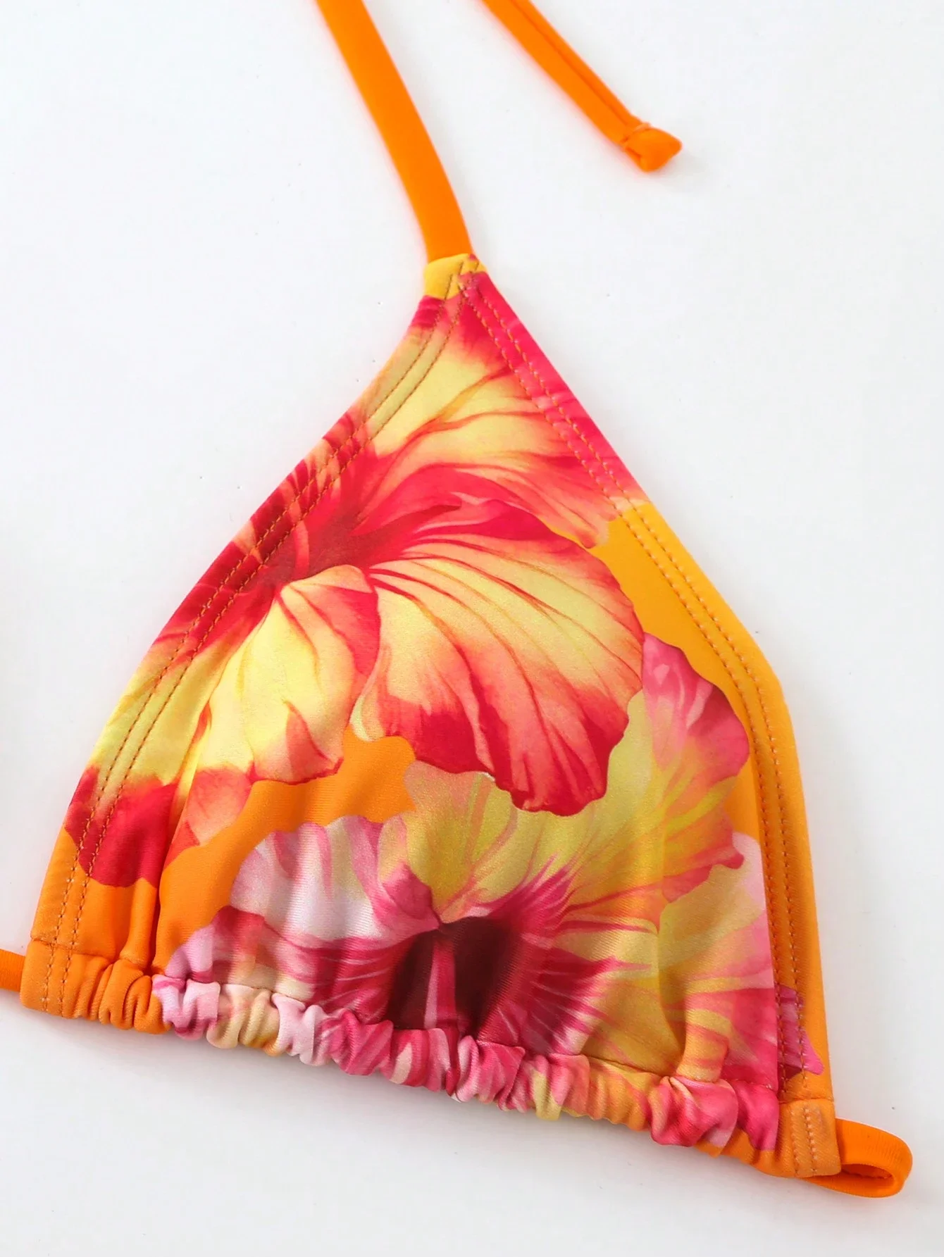 

3 Piece Women Floral Print Bikini Set With Mesh Wrap Skirt Bohemian Beach Style