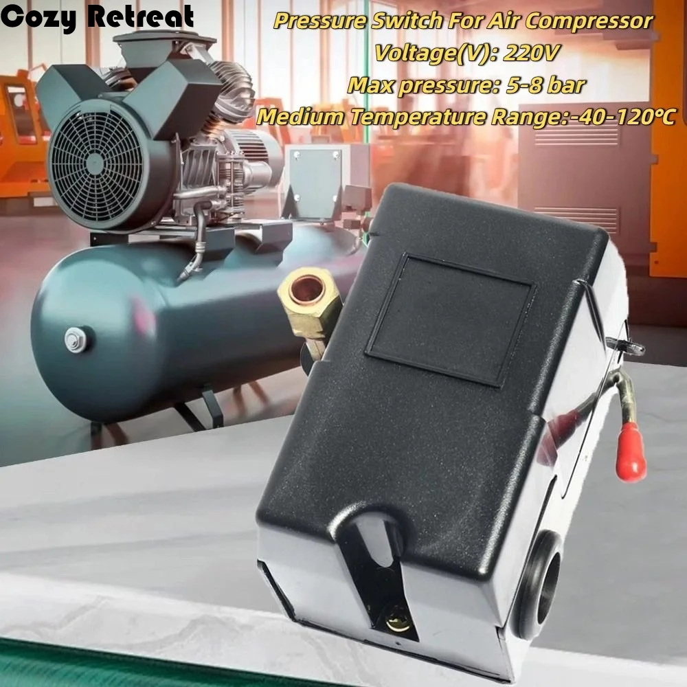 

Регулятор давления воздуха 90-120 PSI (5-8 бар) с ручным управлением, 220В, горизонтальный, для тяжелых условий эксплуатации, запасные части для клапана контроля давления