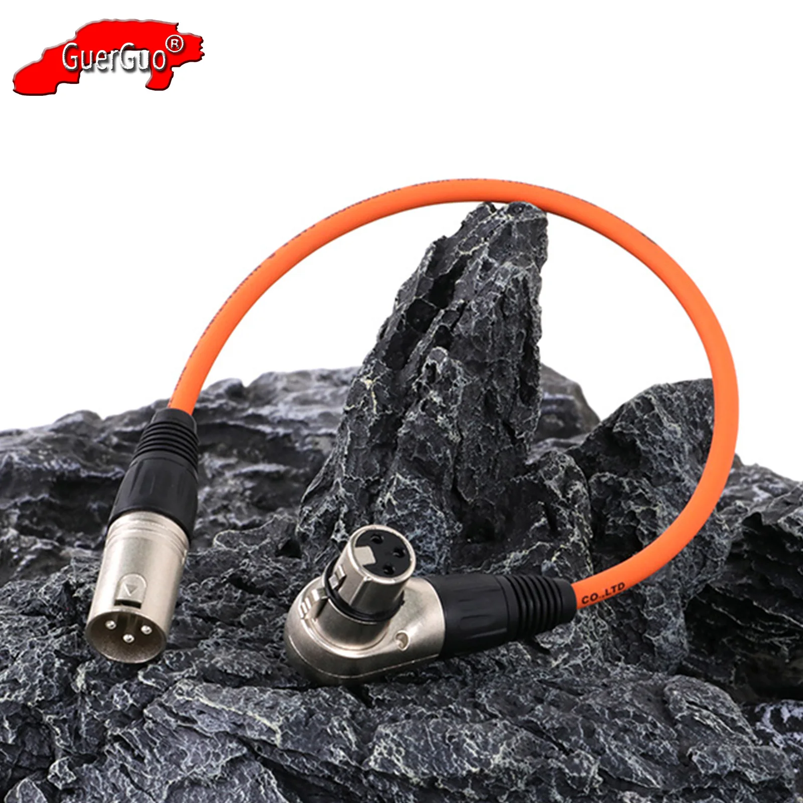 XLR Cable Straight 3Pin XLR Male to Right-Angle 3Pin Female M/F MIC Extension Cord for Powered Speaker Pro Audio Mixer Interface