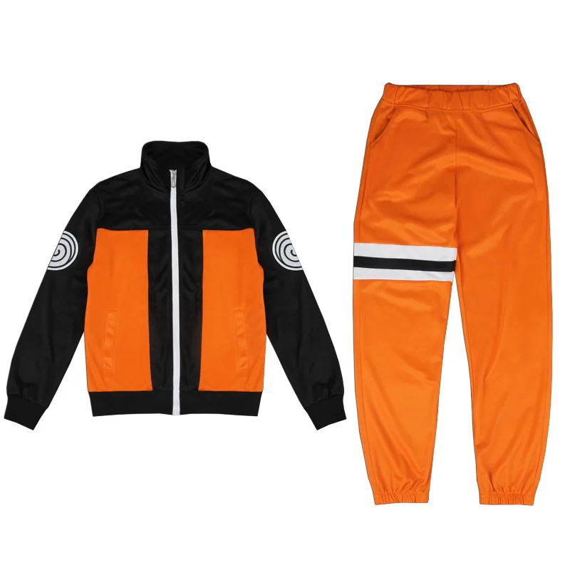 Hokage whirlpool Naruto two-dimensional personality clothing, tops, pants sets, wind-blown anime cosplay comics orange clothes