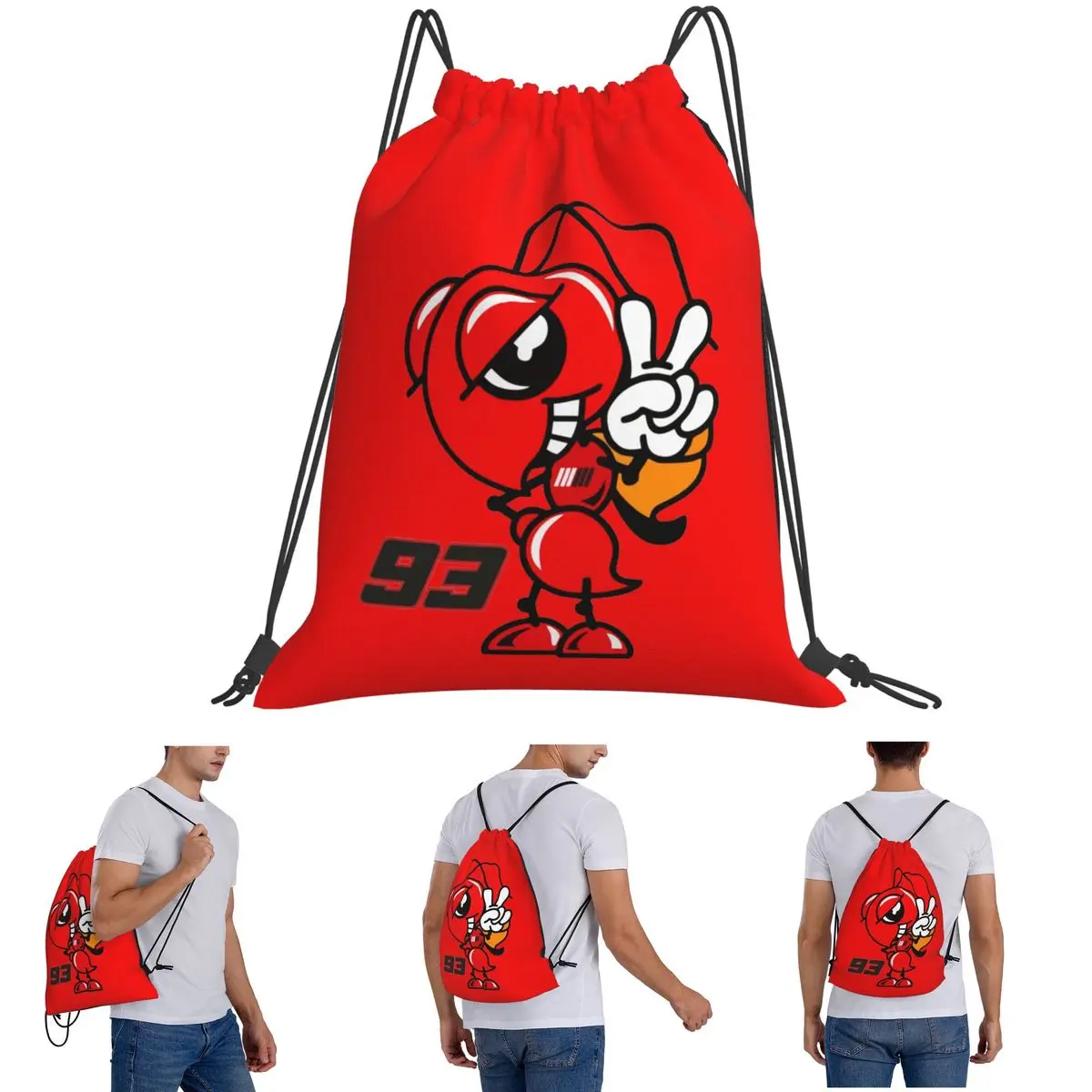 دراجة نارية مارك ماركيز 93 حقائب ظهر كاجوال برباط حقيبة رياضية حقائب كتب للمدرسة للرجال والنساء