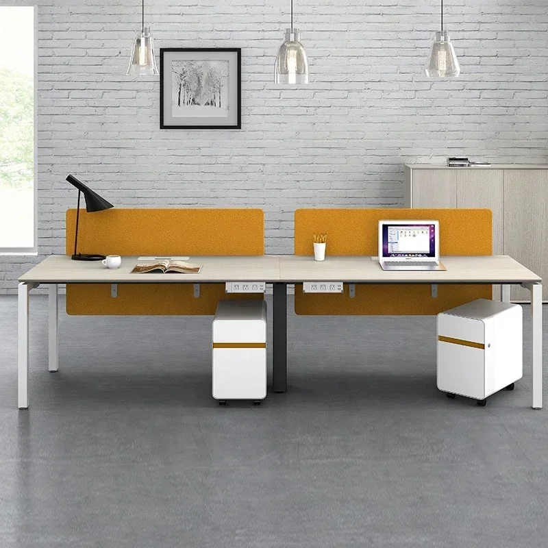 Modern design quality standard size double side office furniture table 2 person staff workstation office work desk