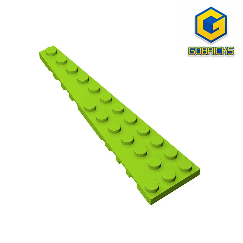 

Gobricks GDS-708 LEFT PLATE W. ANGLE 3X12 compatible with lego 47397 children's DIY Educational Building Blocks Technical