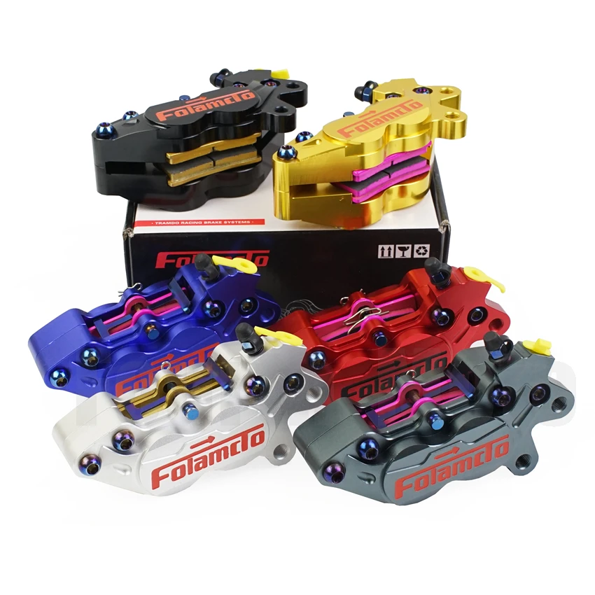 40mm Pitching Disc Caliper Motorcycle 4 Piston 4*30mm CNC Disks Caliper Pump For Yamaha Kawasaki Suzuki Modify Hf6 Frando