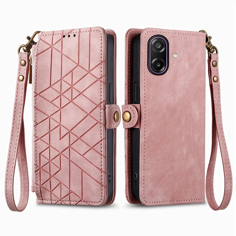 

geometric pattern leather Cover For Samsung Galaxy M17e M17 M36 M56 M16 M55s M35 M55 M34 5G many card Slot Wallet phone Case