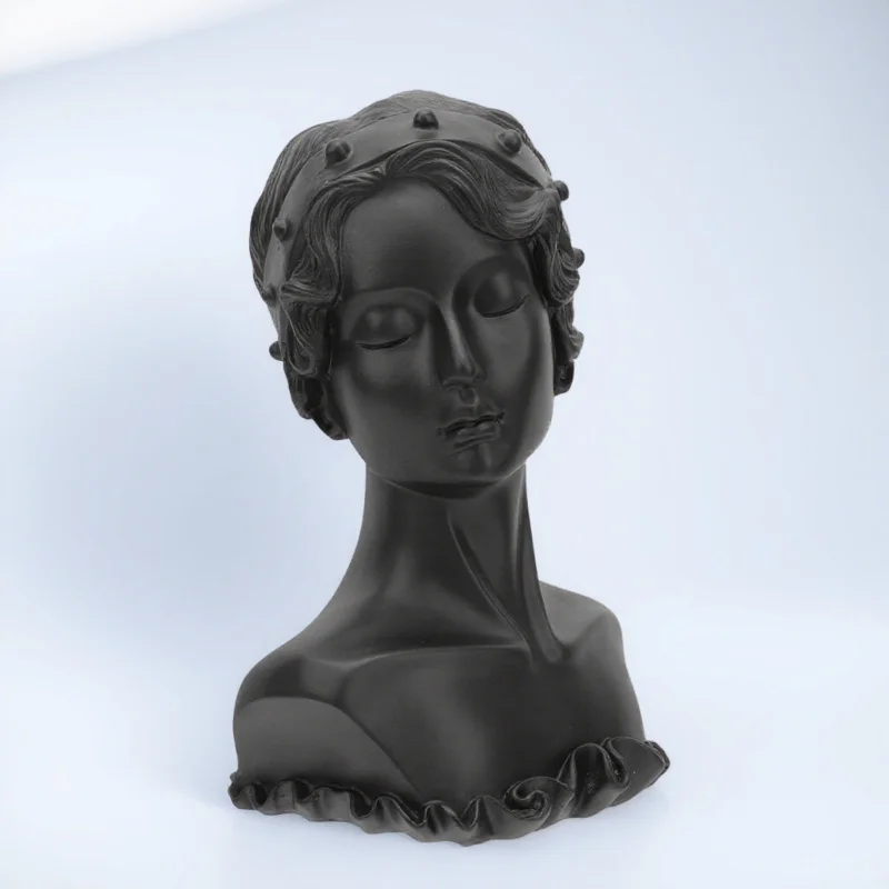 

1Pcs Jewelry Display Rack Resin Bust Sculpture Necklace Earrings Holder Classic Decorative Stand for Home Store Use