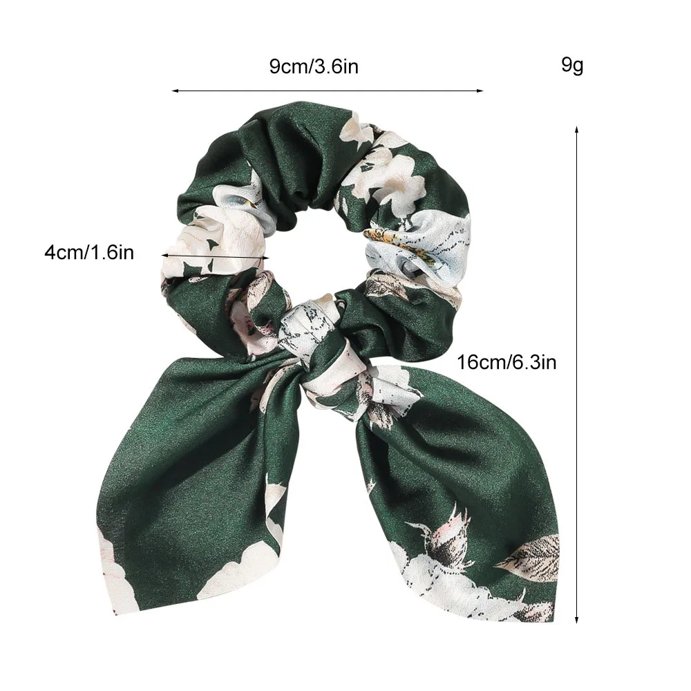 Leopard Bowknot Elastisches Haarband Frauen Einfarbig Scrunchie Mädchen Haargummi Pferdeschwanz Halter Stirnband Haar Seil Haar Zubehör – Detail 1