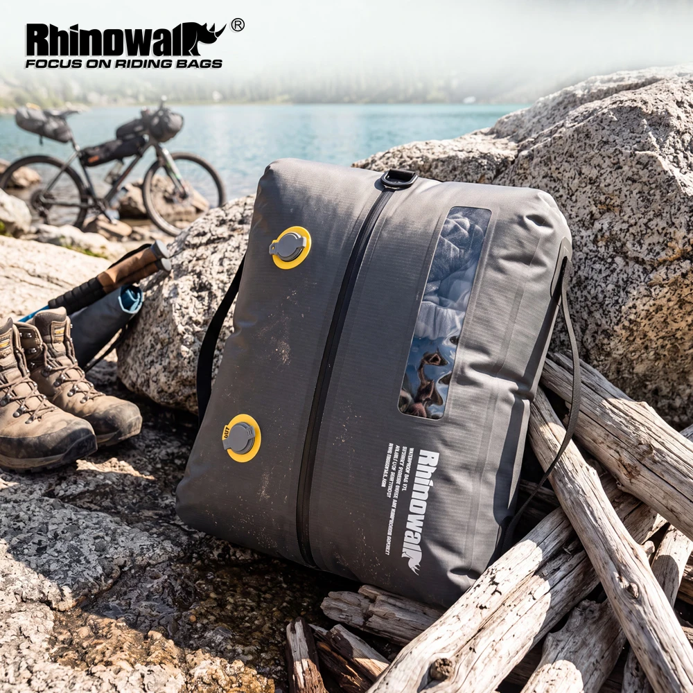 Rhinowalk 18L Compression Dry Bag Airtight Valve Waterproof Zipper Tear & Abrasion Resistant Carry On Travel Bag MT2040 MTR2050
