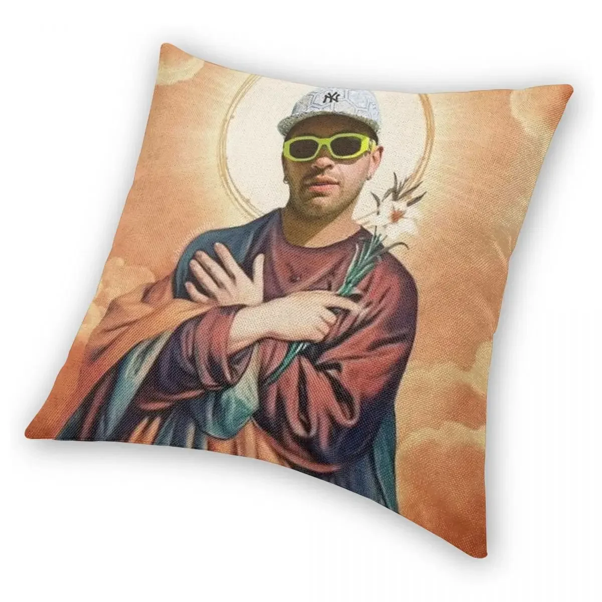 San Ferxxo Feid Glasses Pillowcase Soft Polyester Cushion Cover Gift Funny Jesus Pillow Case Cover Car Zippered 40*40cm