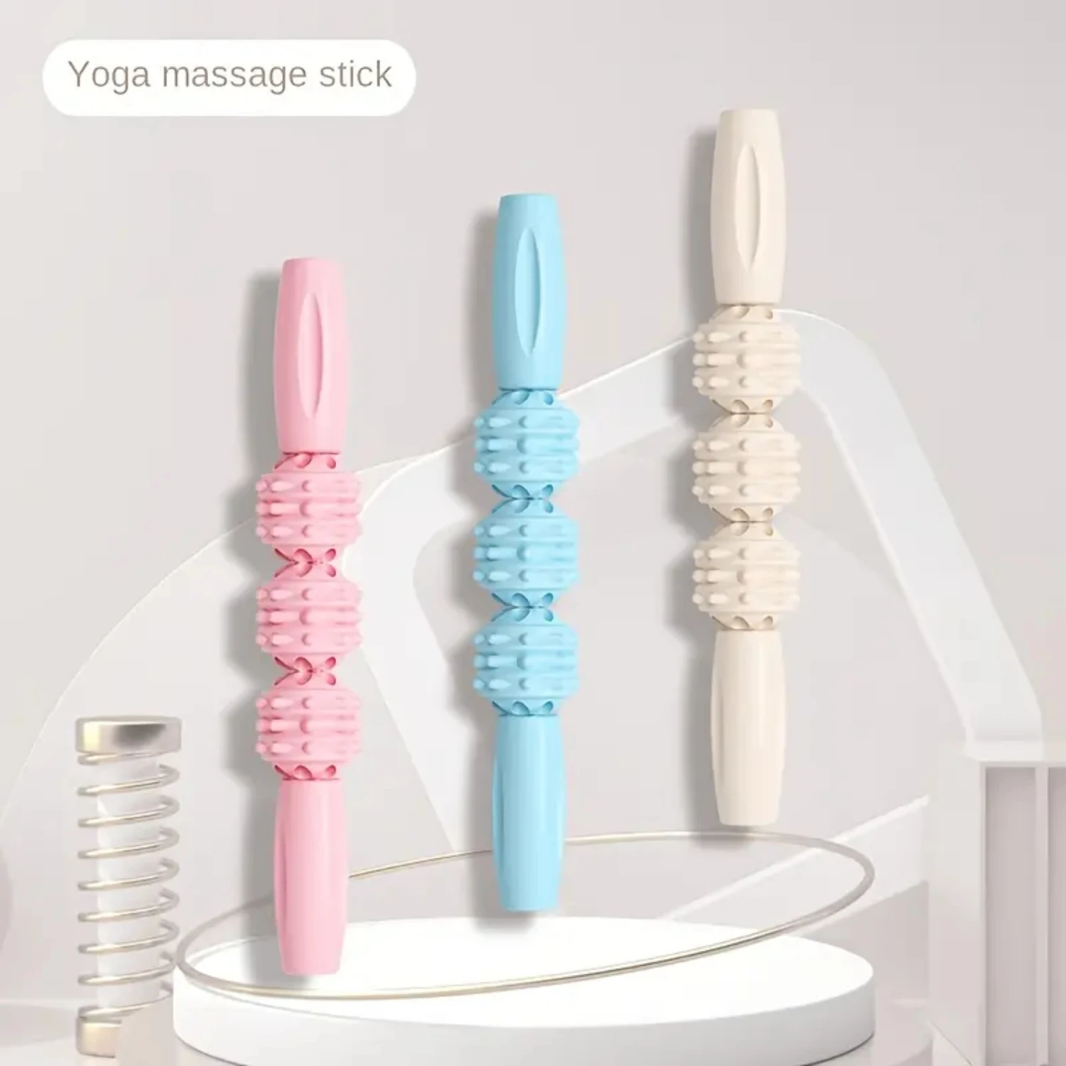 Portable Muscle Roller for Deep Tissue Massage - Ergonomic Massage Stick for Muscle Relief - Body Massager for Recovery & Tensio